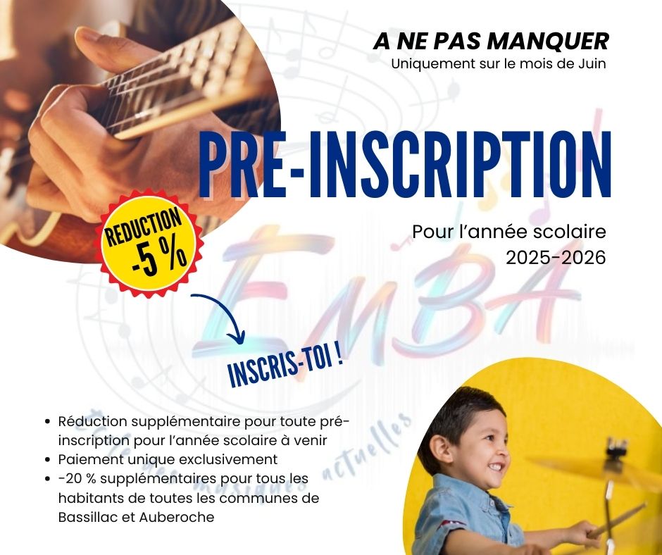 Pré-inscription à ne pas&nbsp;manquer